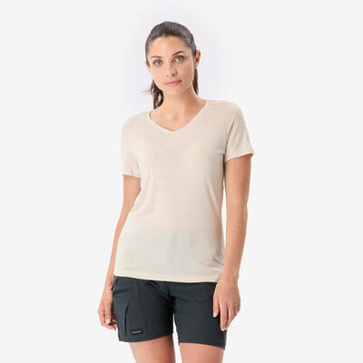 T-shirt lana merinos trekking donna MERINO FRESH a righe