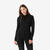 T-shirt manches longues à col zip en laine mérinos femme, Merino Resist
