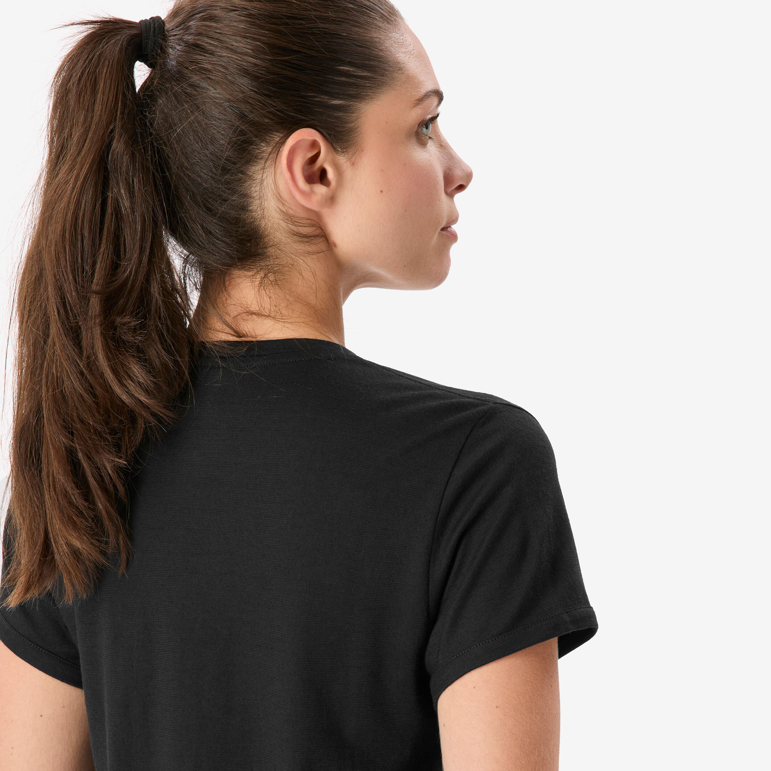 T-shirt de longue randonnée en laine mérinos femme 5/8