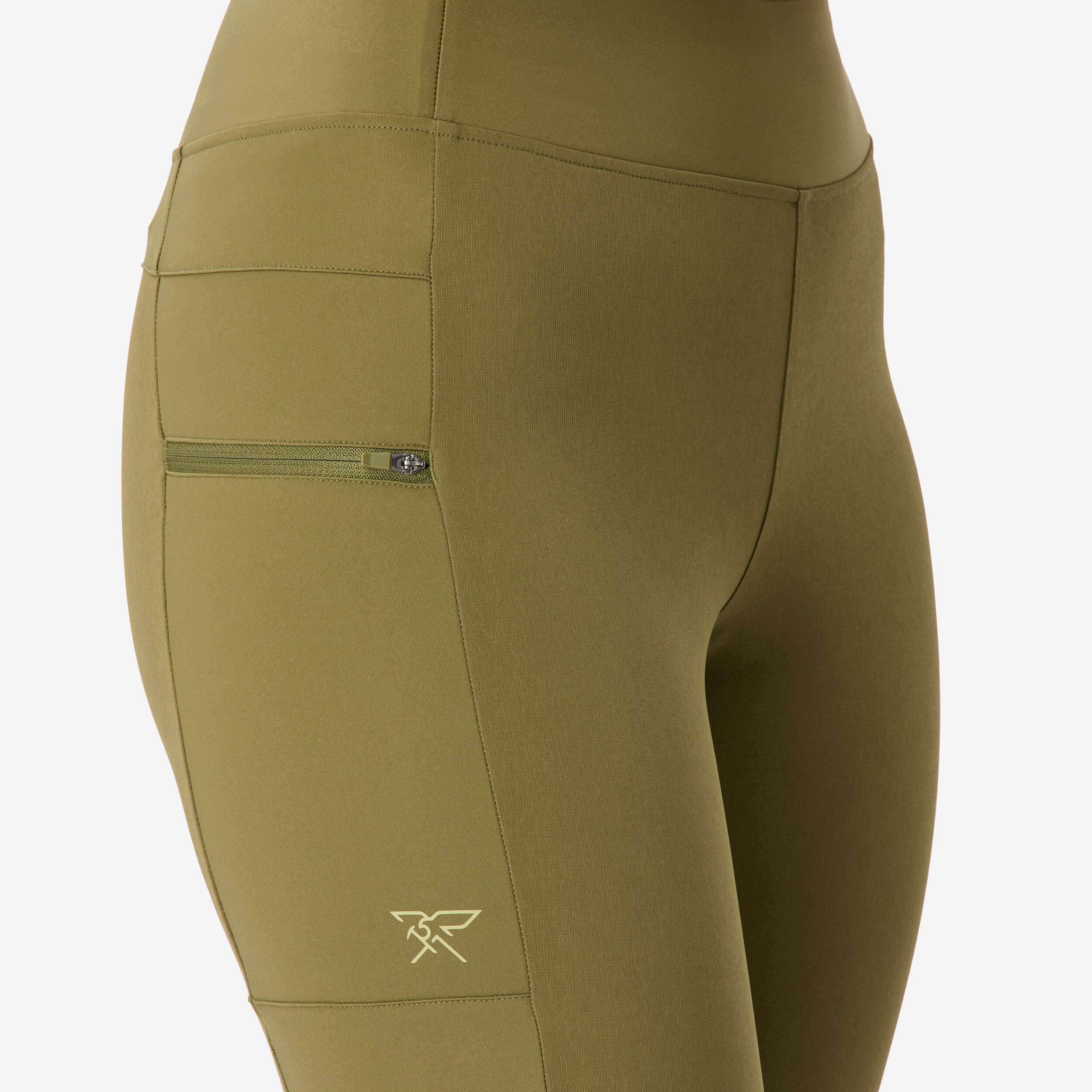 Legging de trekking résistant femme, MT500 kaki 3/8