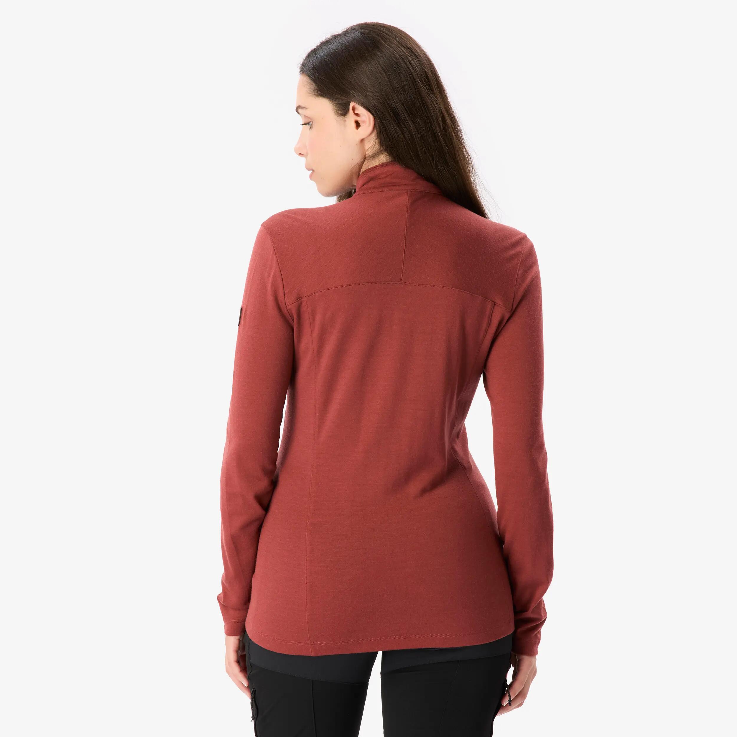 Dámské tričko s dlouhým rukávem se zipem u krku z vlny merino Merino Resist 4/9