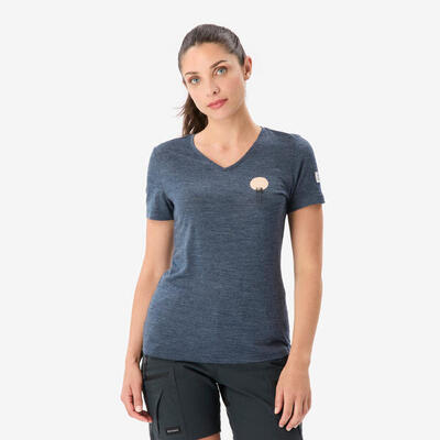 T-shirt lana merinos trekking donna MERINO FRESH a righe