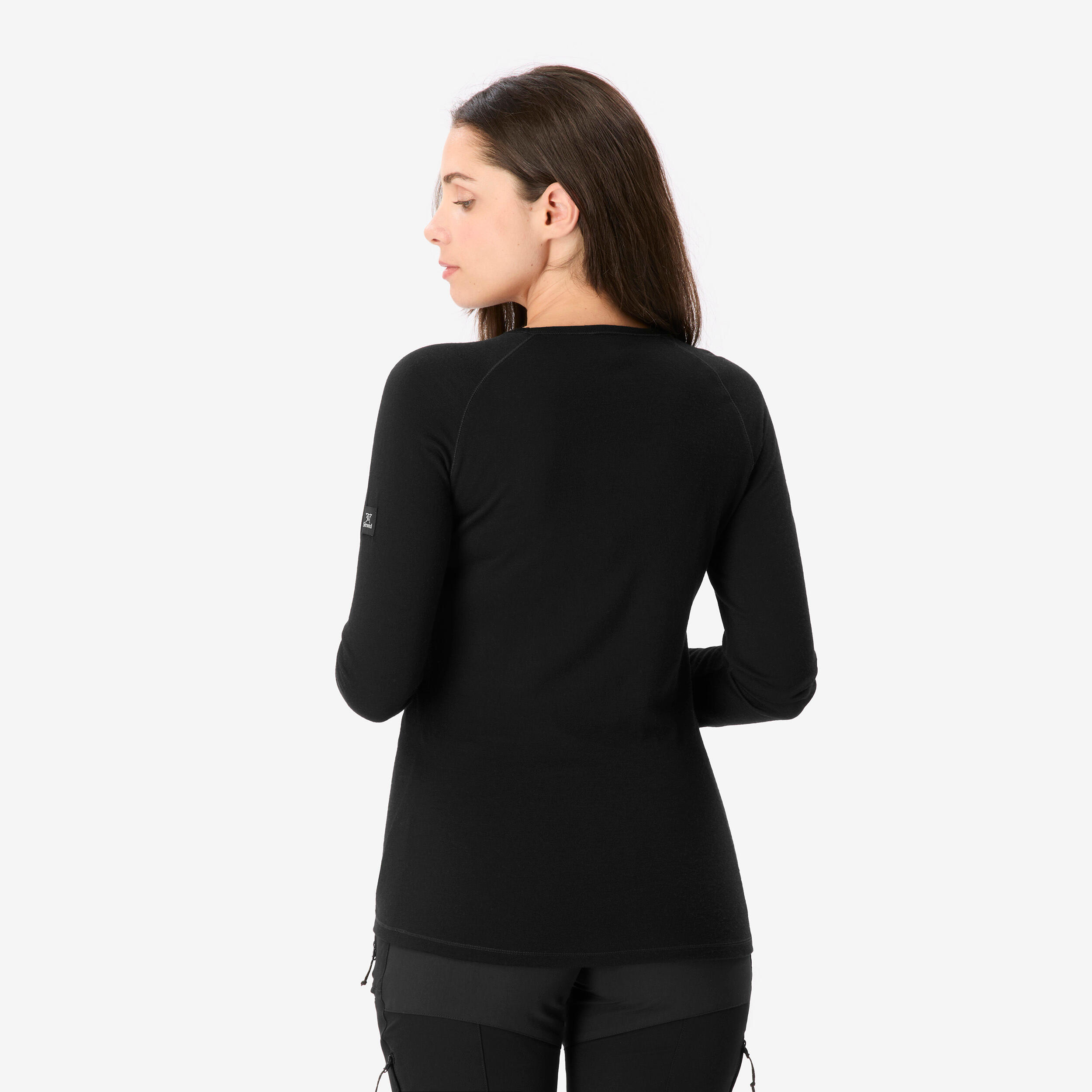 Chandail à manches longues en laine mérinos femme 4/8