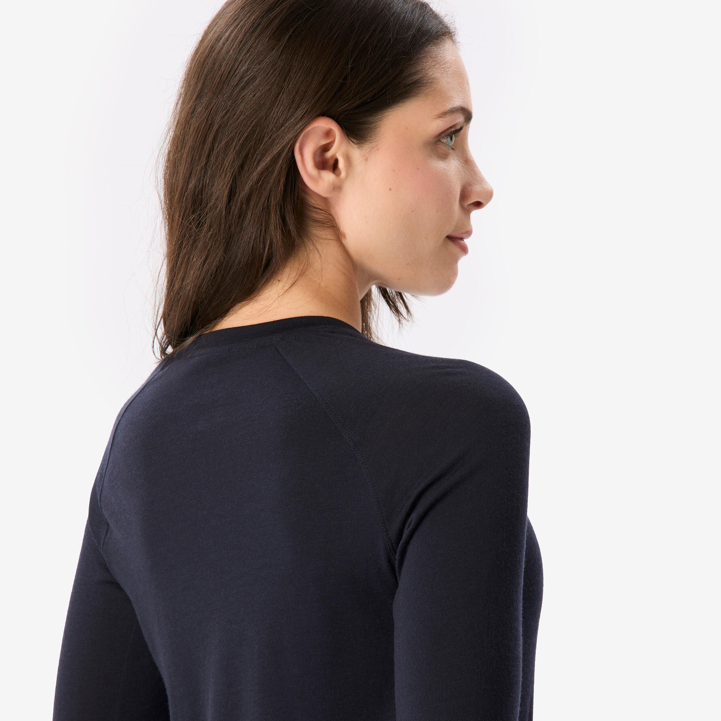 Chandail à manches longues en laine mérinos femme, Merino Resist 5/8