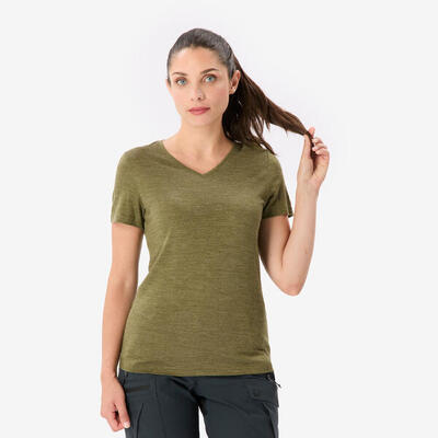 T-shirt lana merinos trekking donna MERINO FRESH a righe