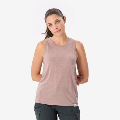 Tanktop merino rec fresh dames roze