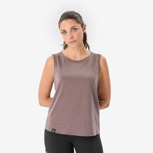 Camiseta sin mangas escalada mujer, Vertika violeta