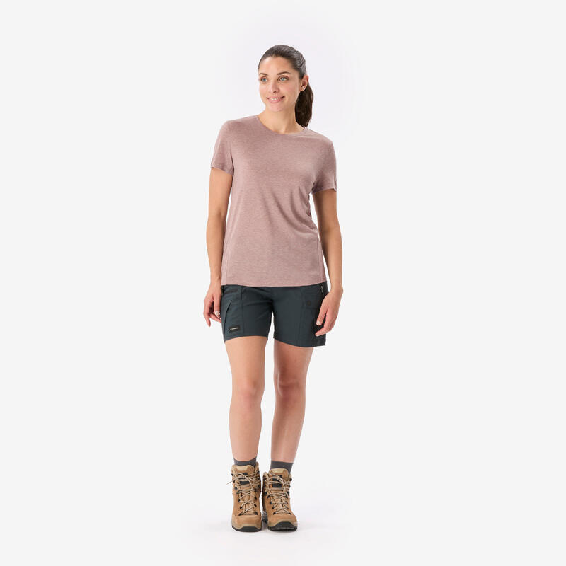 Tricou de trekking cu lână merino reciclată, Merino Rec Fresh Damă