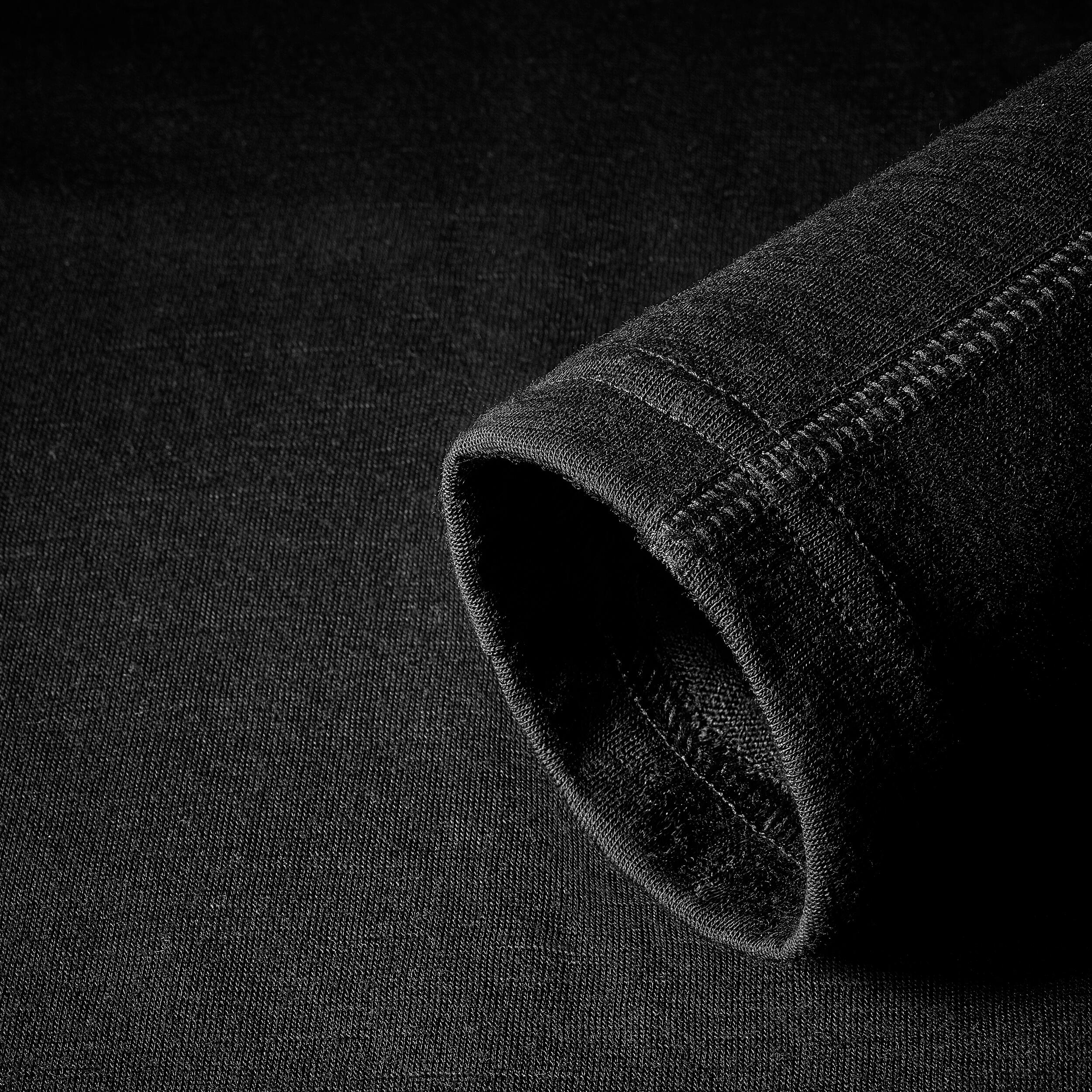 Men’s Merino Wool Long-Sleeved T-Shirt with Zip Collar, Merino Resist - SIMOND