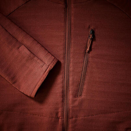 Кофта чоловіча Merino Resist з мериносової вовни з капюшоном коричнева