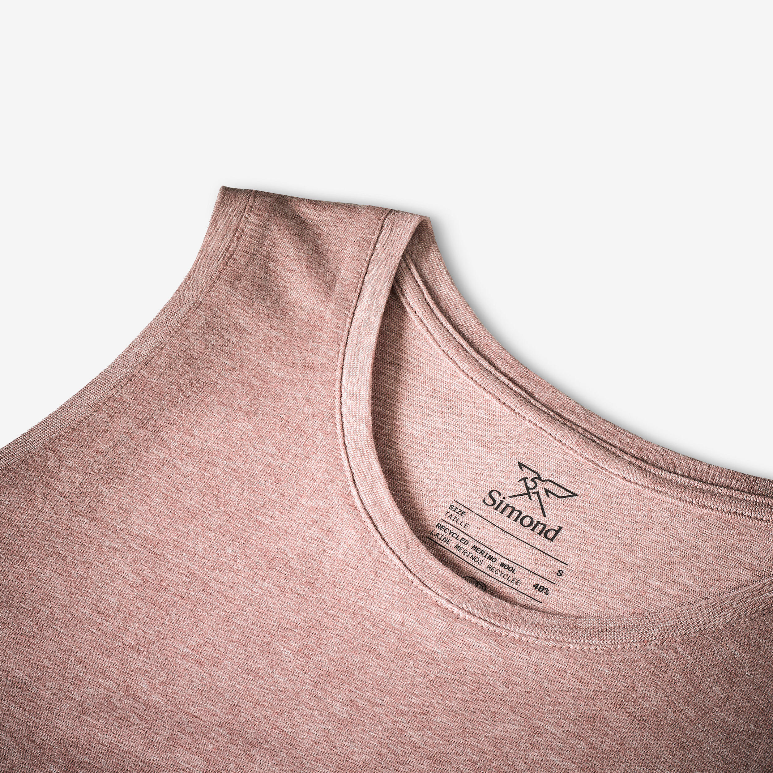 Women’s recycled Merino wool trekking tank top, Merino Rec Fresh - Pink - SIMOND
