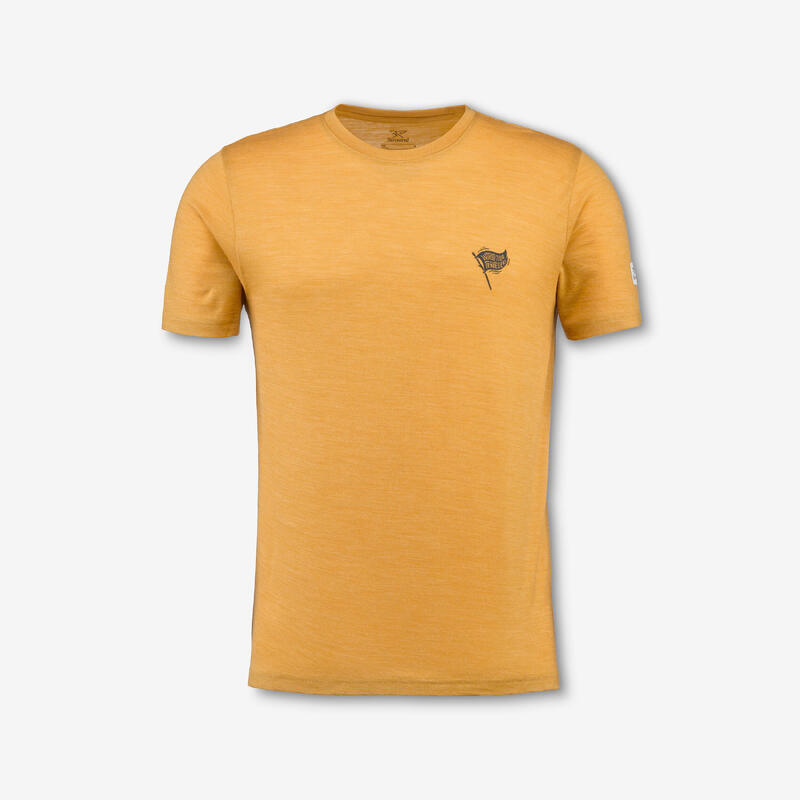 Pánské tričko na trek s krátkým rukávem z merino vlny Merino Fresh