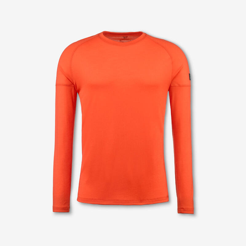 Bluză din lână merinos Merino Resist portocaliu, bărbați