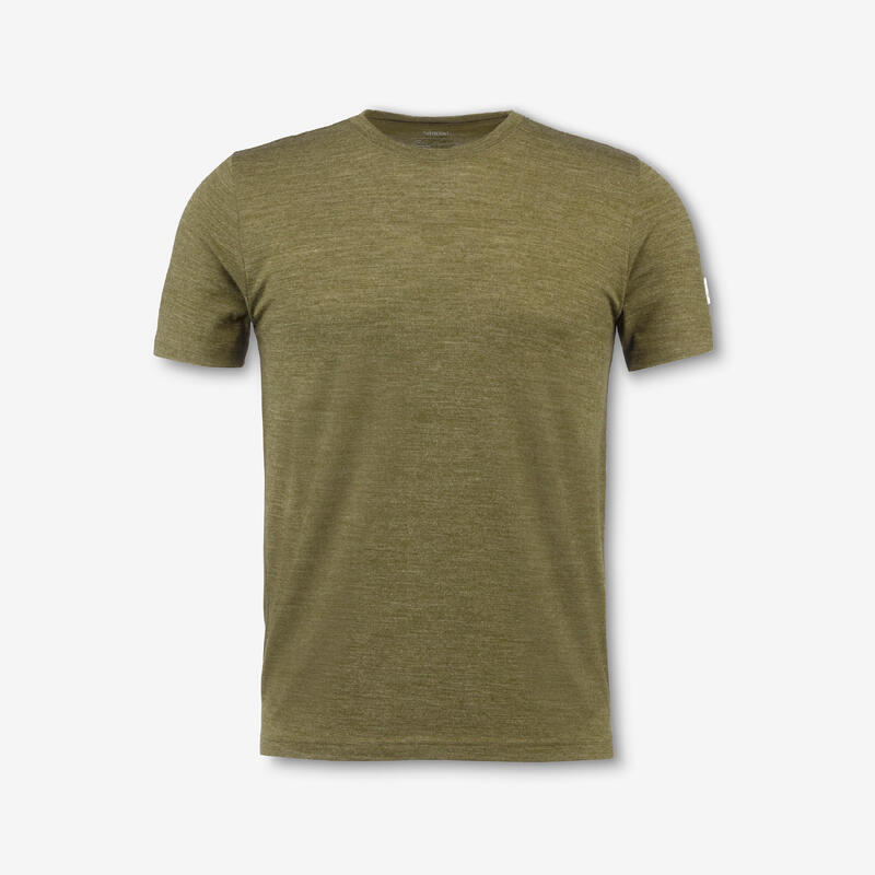 Pánské tričko na treking s krátkým rukávem z vlny merino Merino Fresh
