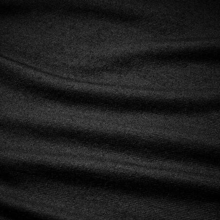 Футболка жіноча для трекінгу з короткими рукавами із мериносової вовни чорна