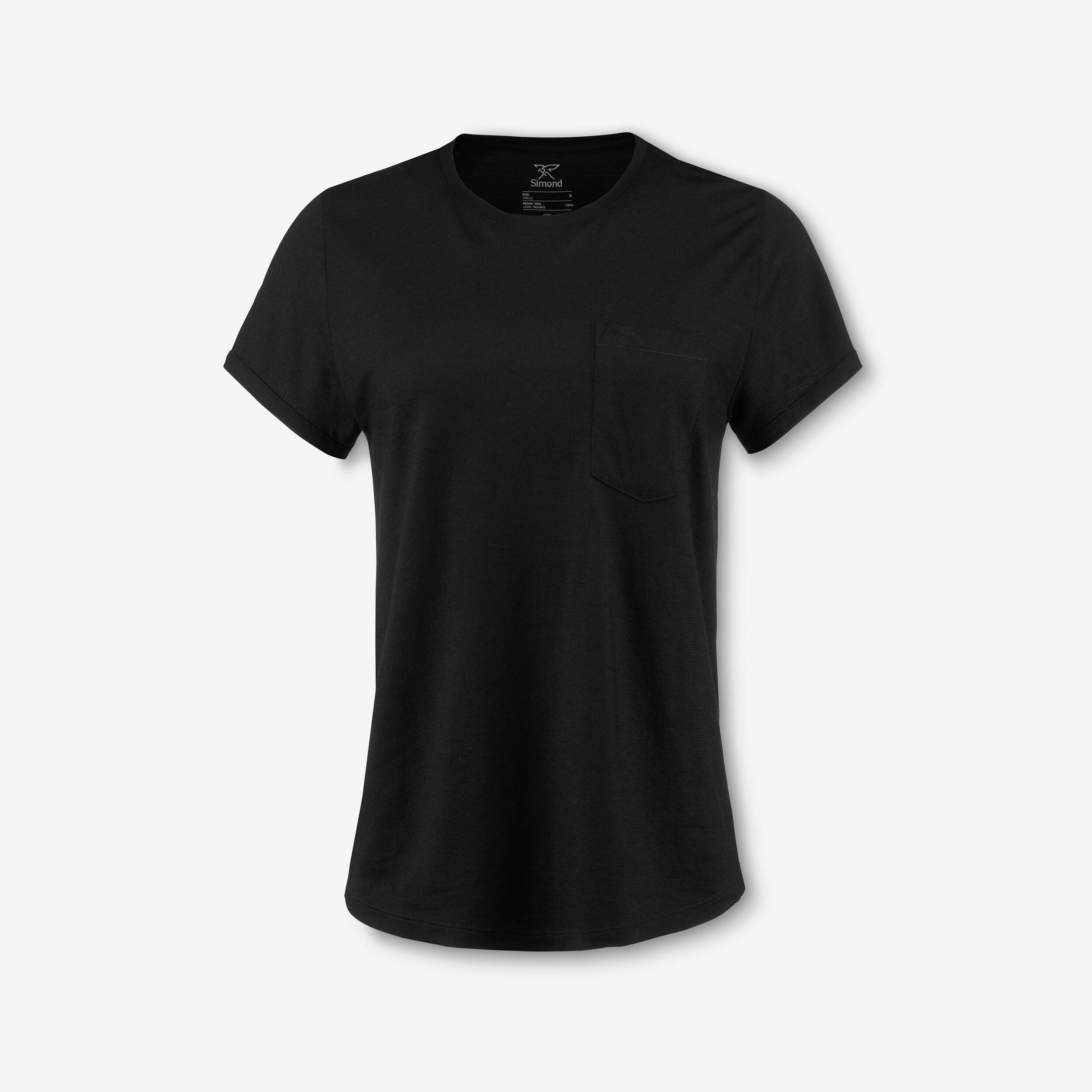 T-shirt de longue randonnée en laine mérinos femme 8/8