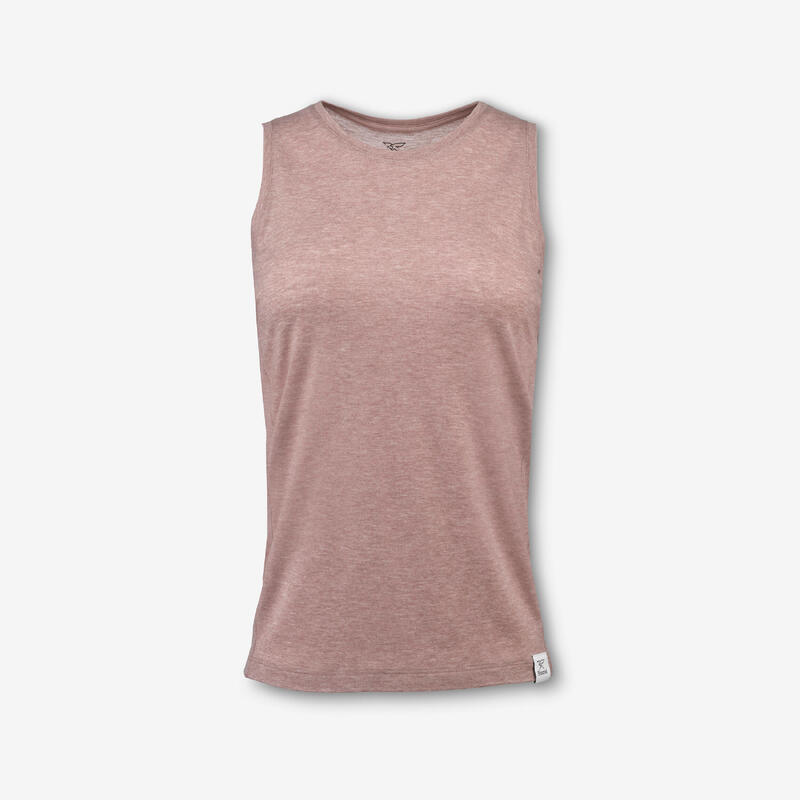 Maiou de trekking din lână merinos reciclată Merino Rec Fresh Roz Damă