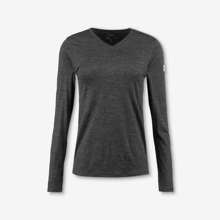 Футболка жіноча Merino Fresh з мериносової вовни для трекінгу чорна