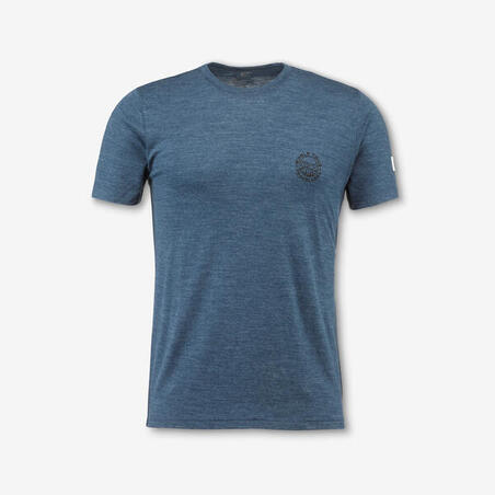 Футболка чоловіча Merino Fresh для трекінгу із мериносової вовни блакитна