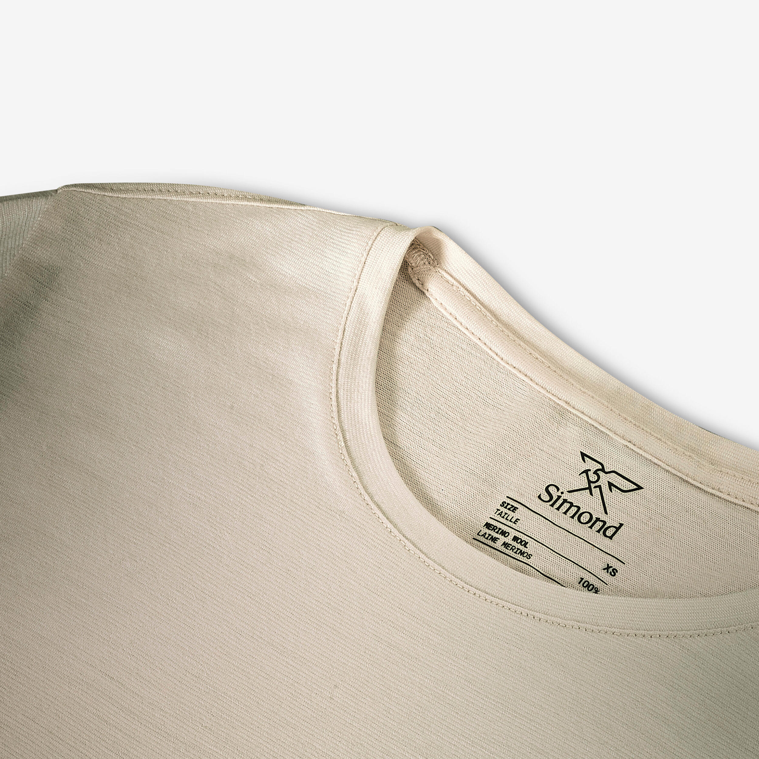 T-shirt de longue randonnée en laine mérinos femme 6/8