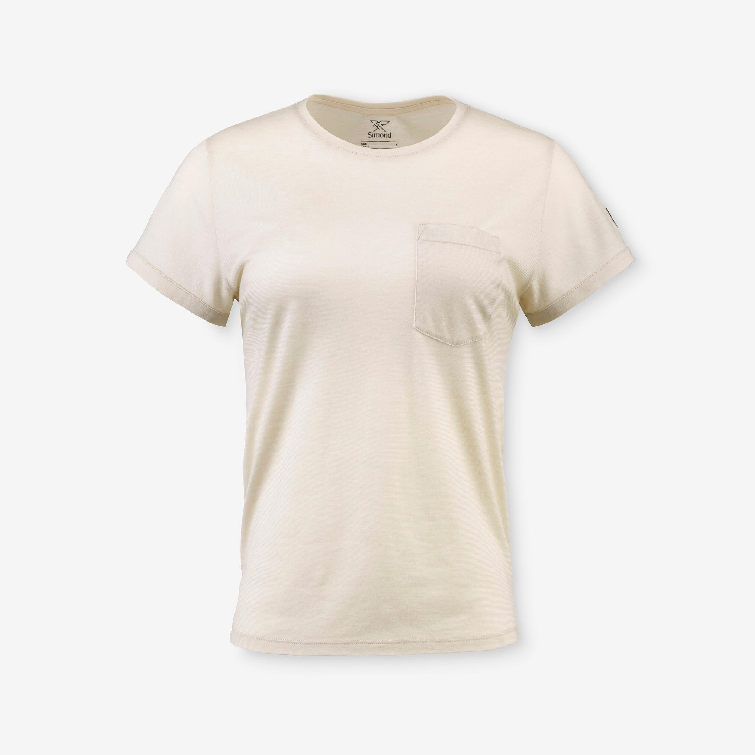 T-shirt de longue randonnée en laine mérinos femme 8/8