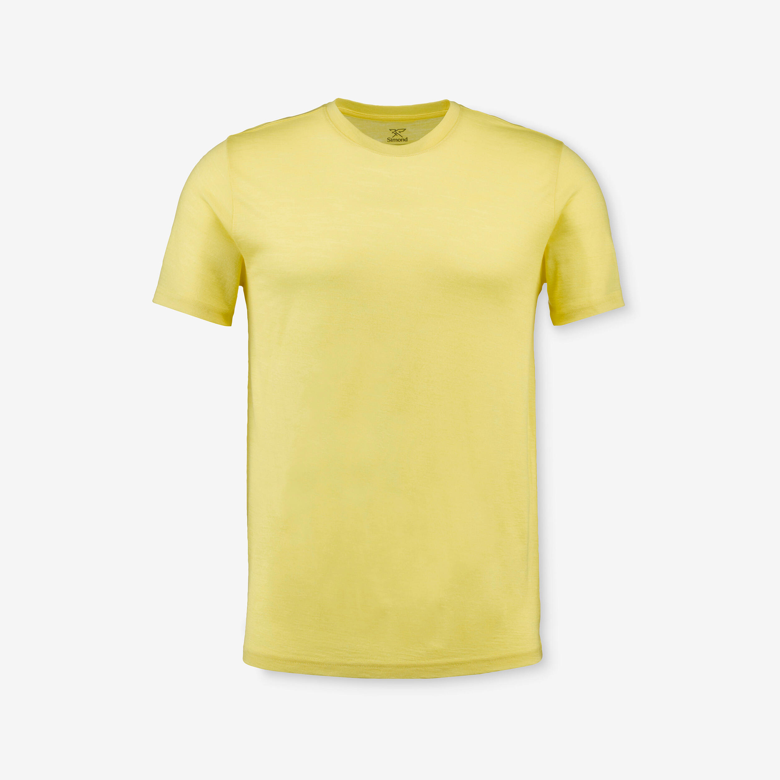 T-shirt manches courtes de trek en laine mérinos homme, Merino Fresh jaune 8/8