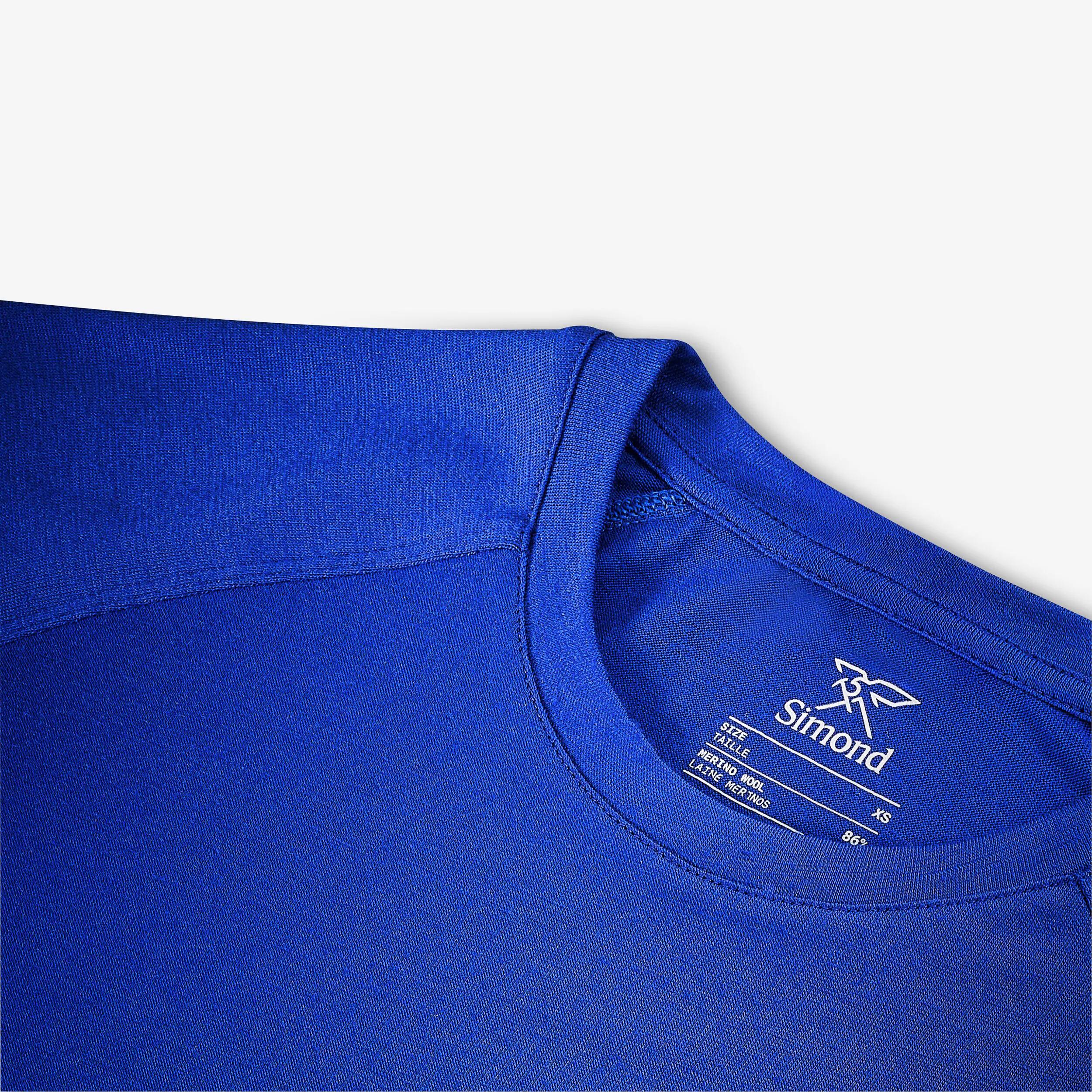T-shirt lana merinos trekking donna MERINO RESIST blu 6/8