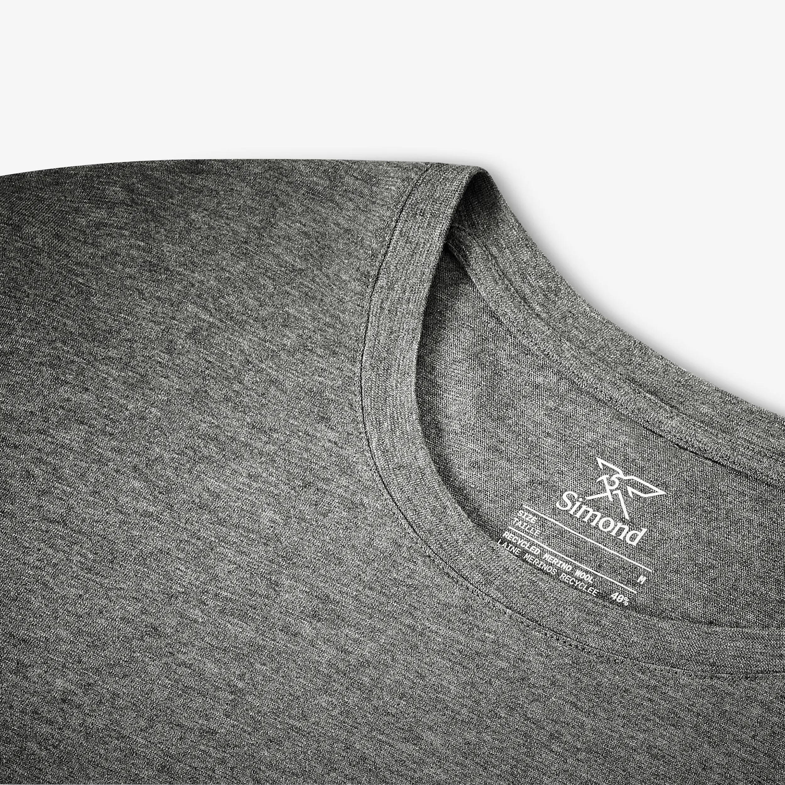 T-Shirt lana merinos trekking uomo MERINO REC FRESH grigia 6/8