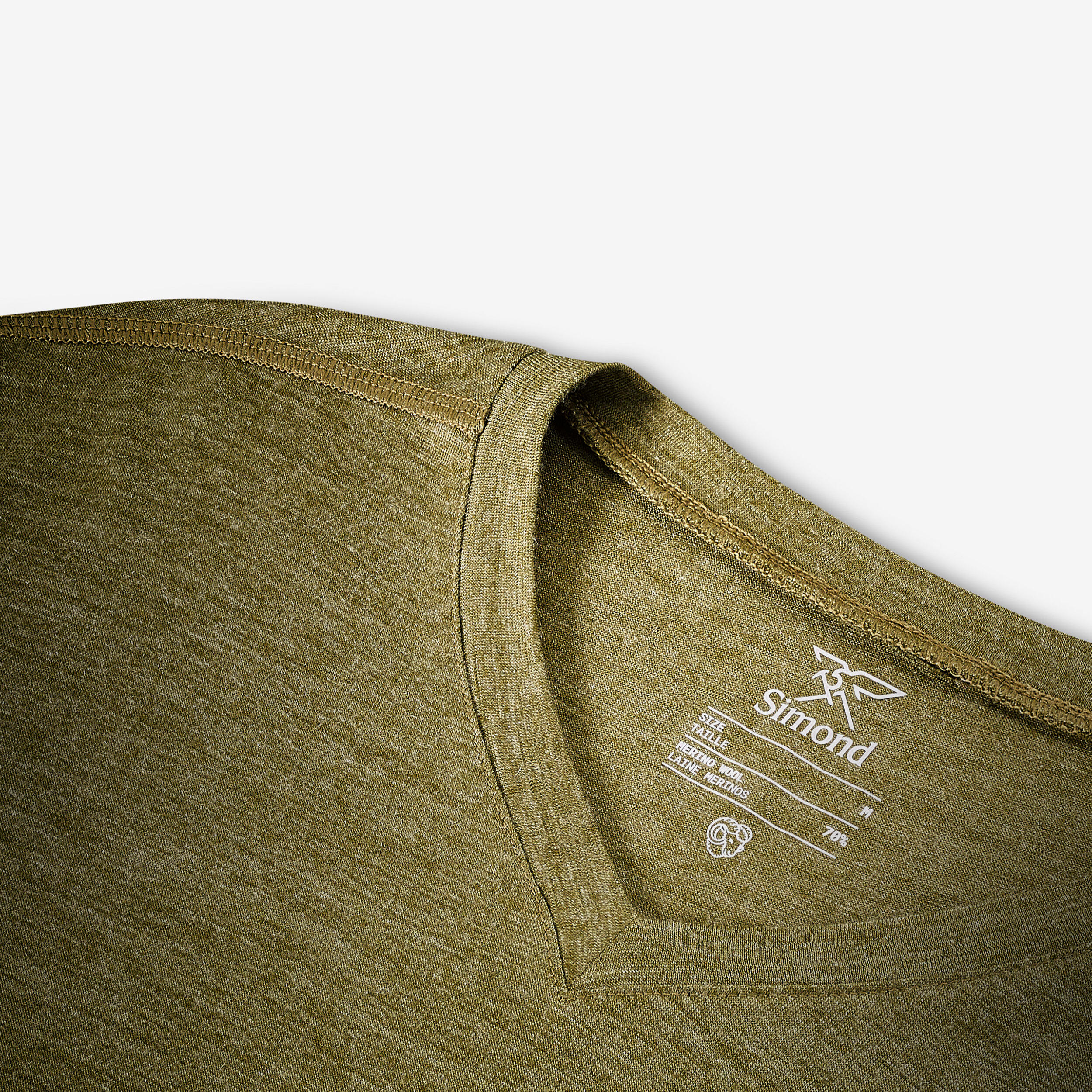 Chandail à manches longues de longue randonnée en mérinos homme, Merino Fresh - SIMOND