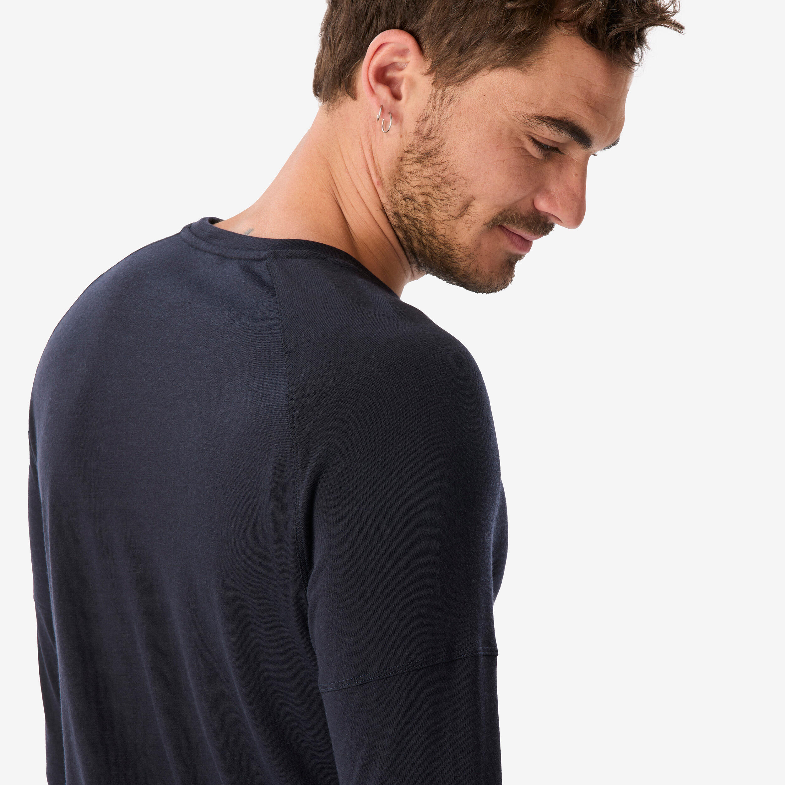 T-shirt à manches longues en laine mérinos homme, Merino Resist 5/8