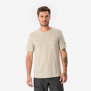 Camiseta de montaña y trekking manga corta lana merina Hombre Forclaz Merino