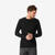 T-shirt 100% laine mérinos manche longue - mt500 - homme noir