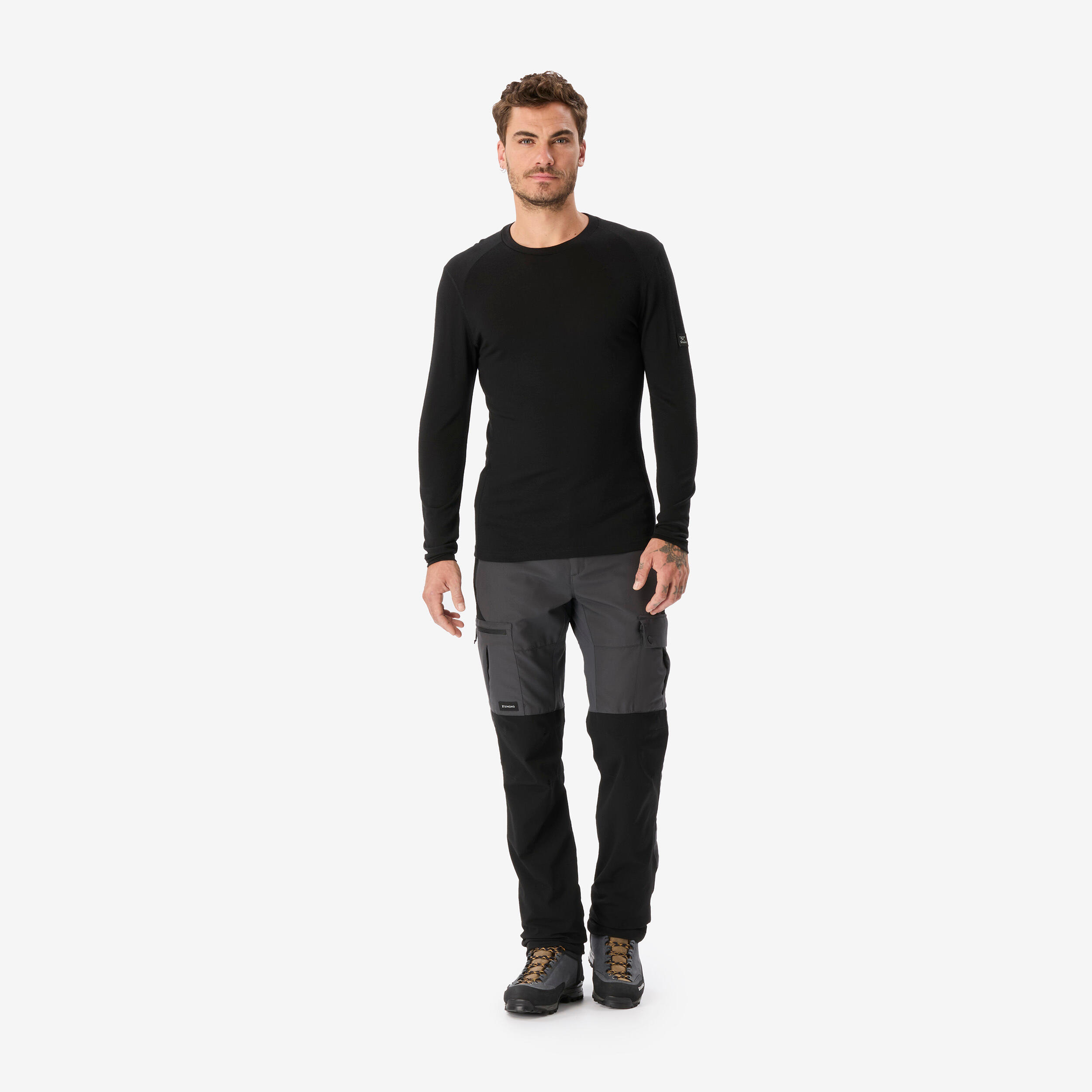 Men's 100% Merino Wool Long-Sleeved T-shirt, MT 500 - SIMOND