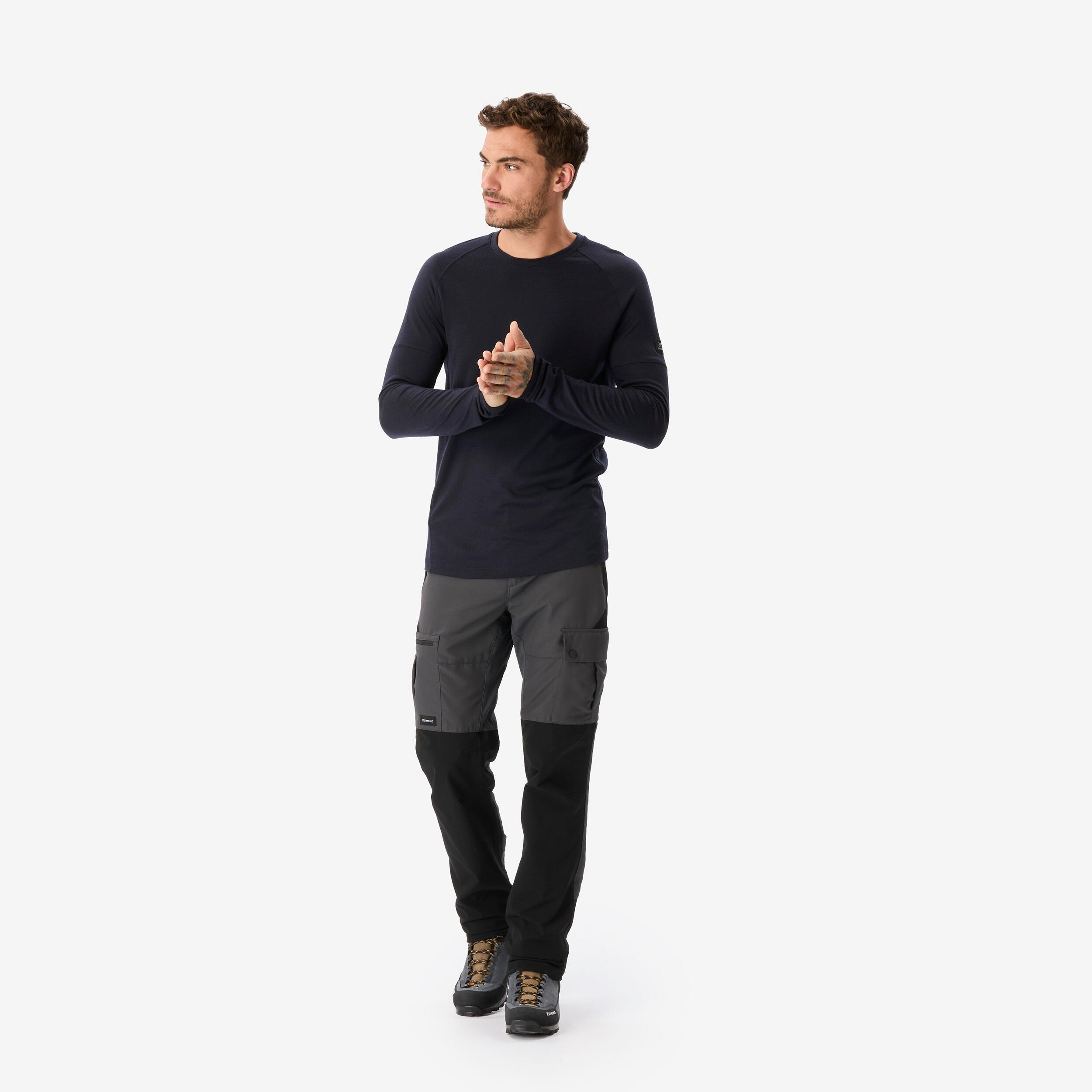 Men's Long-Sleeved Merino Wool T-Shirt, Merino Resist - SIMOND