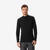 T-shirt manches longues à col zip en laine mérinos homme, Merino Resist noir