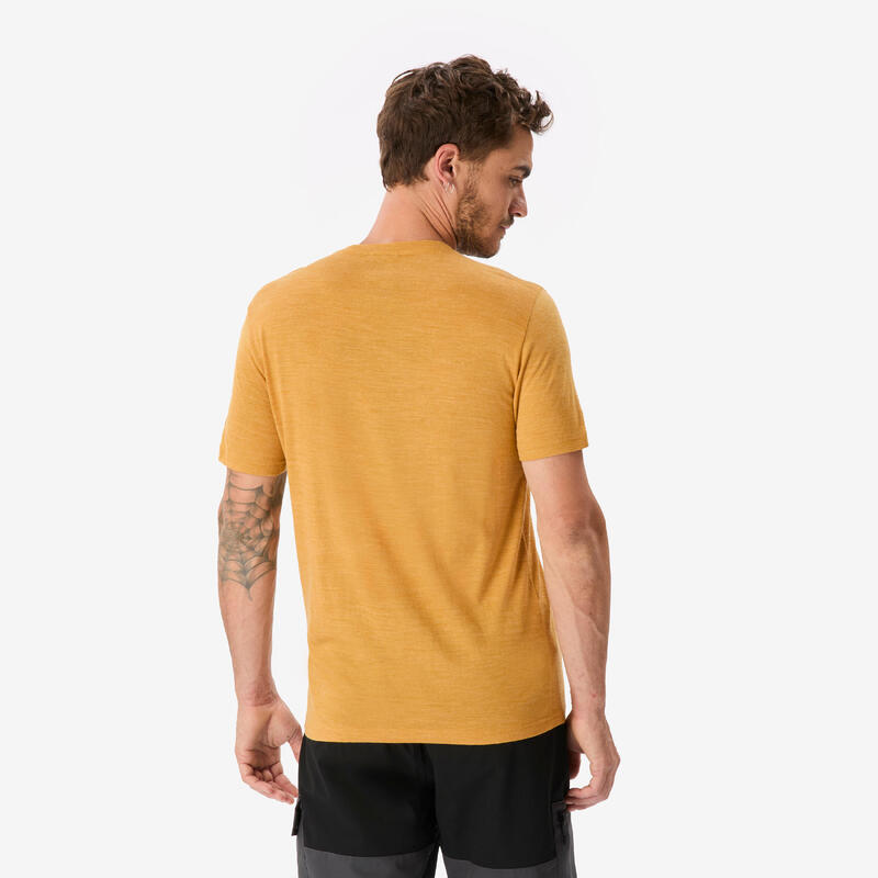 Pánské tričko na trek s krátkým rukávem z merino vlny Merino Fresh