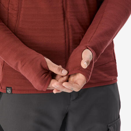 Кофта чоловіча Merino Resist з мериносової вовни з капюшоном коричнева