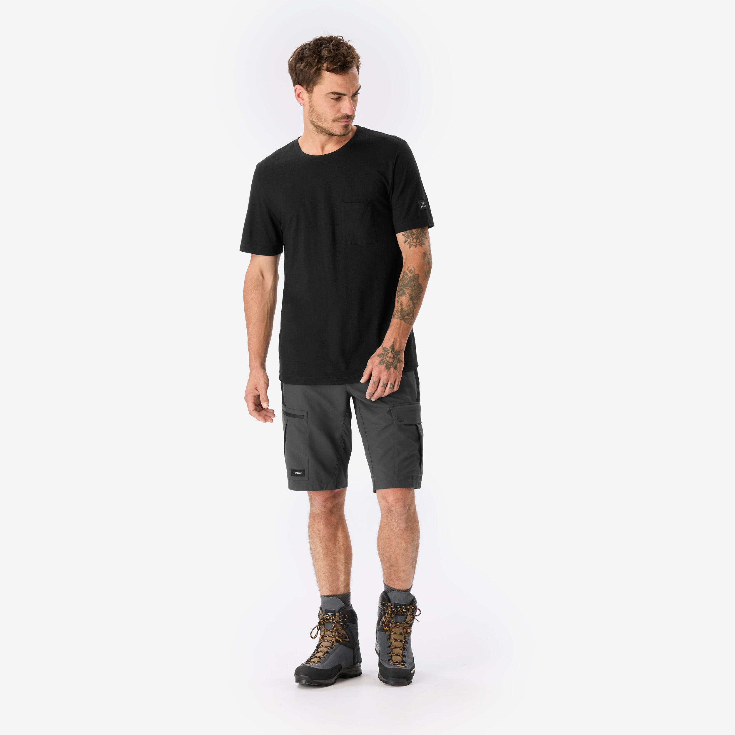 T-shirt de longue randonnée en laine mérinos homme 3/13