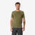 T-shirt manches courtes de trek en laine mérinos homme, Merino Fresh kaki