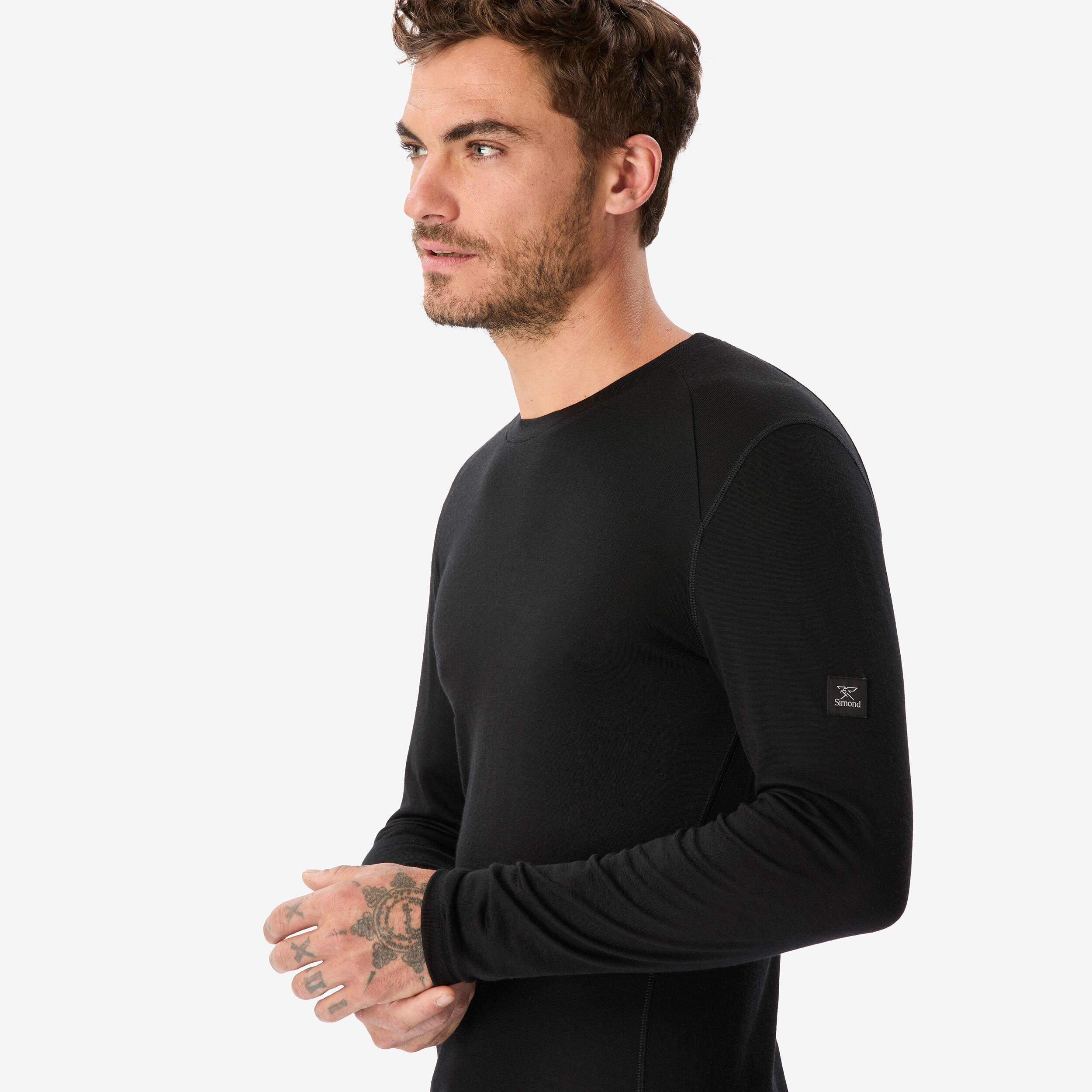 T-shirt à manches longues en laine mérinos homme, MT 500 3/8