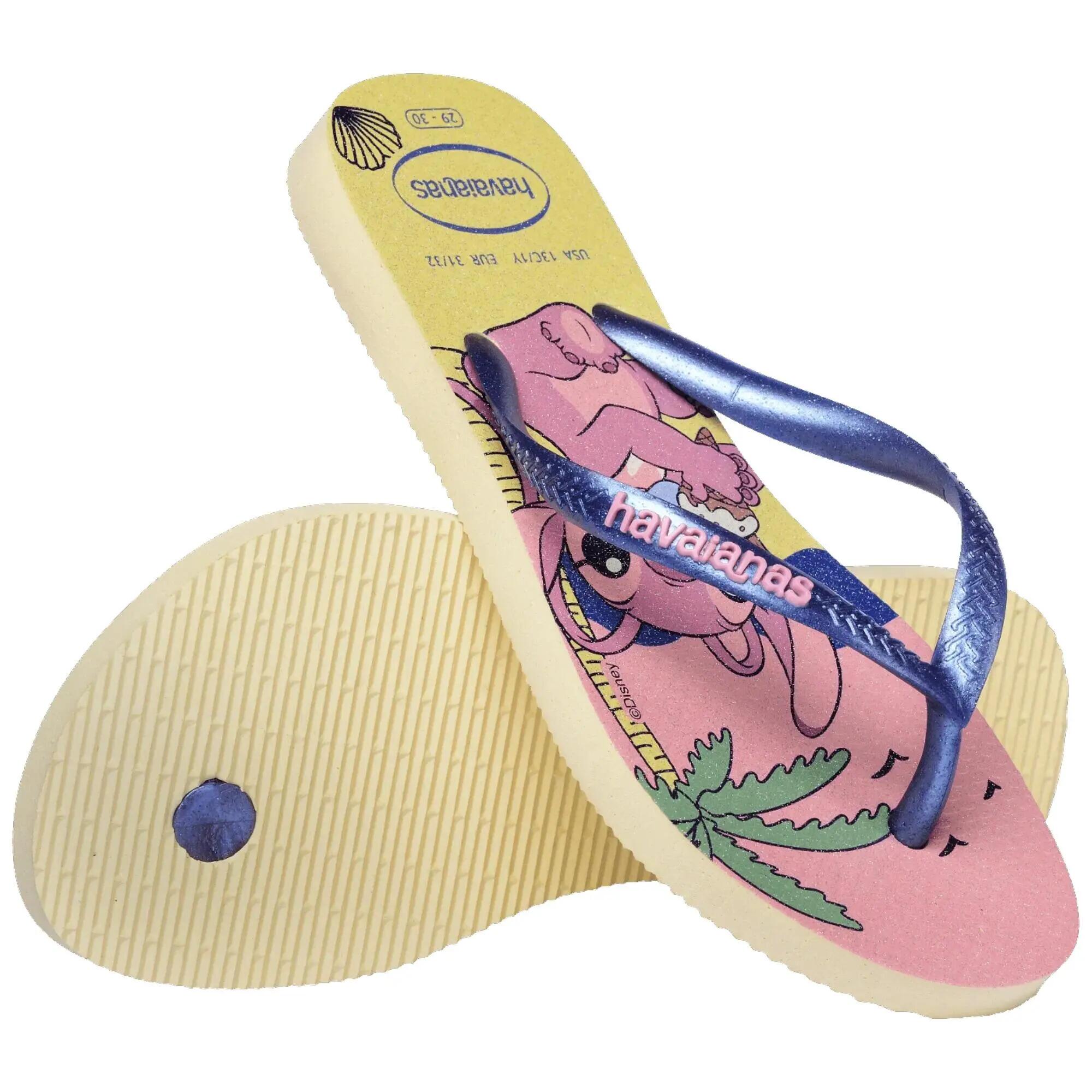 Chanclas Havaianas Stitch Niños Crema Finas 4/4