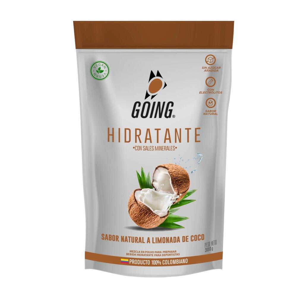 Tarro de gel hidratante en polvo de 300gr sabor a limonada de coco Going