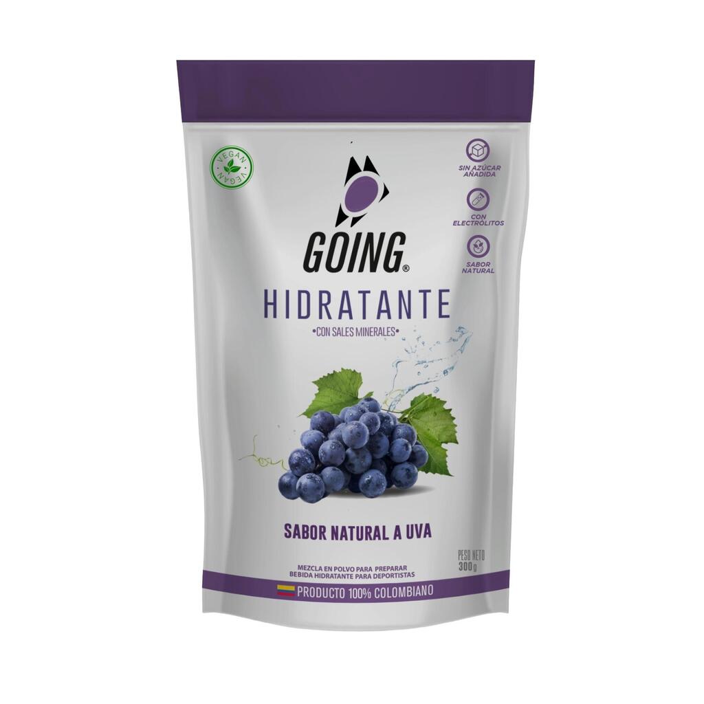 Tarro de gel hidratante en polvo de 300gr sabor a uva Going
