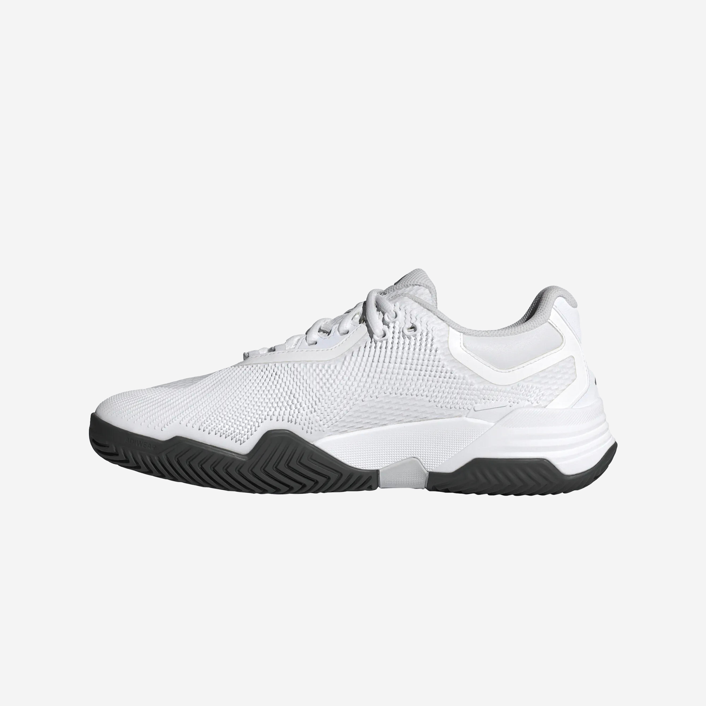 Herren Sandplatz Tennisschuh, Solematch Control Weiss Schwarz 5/7