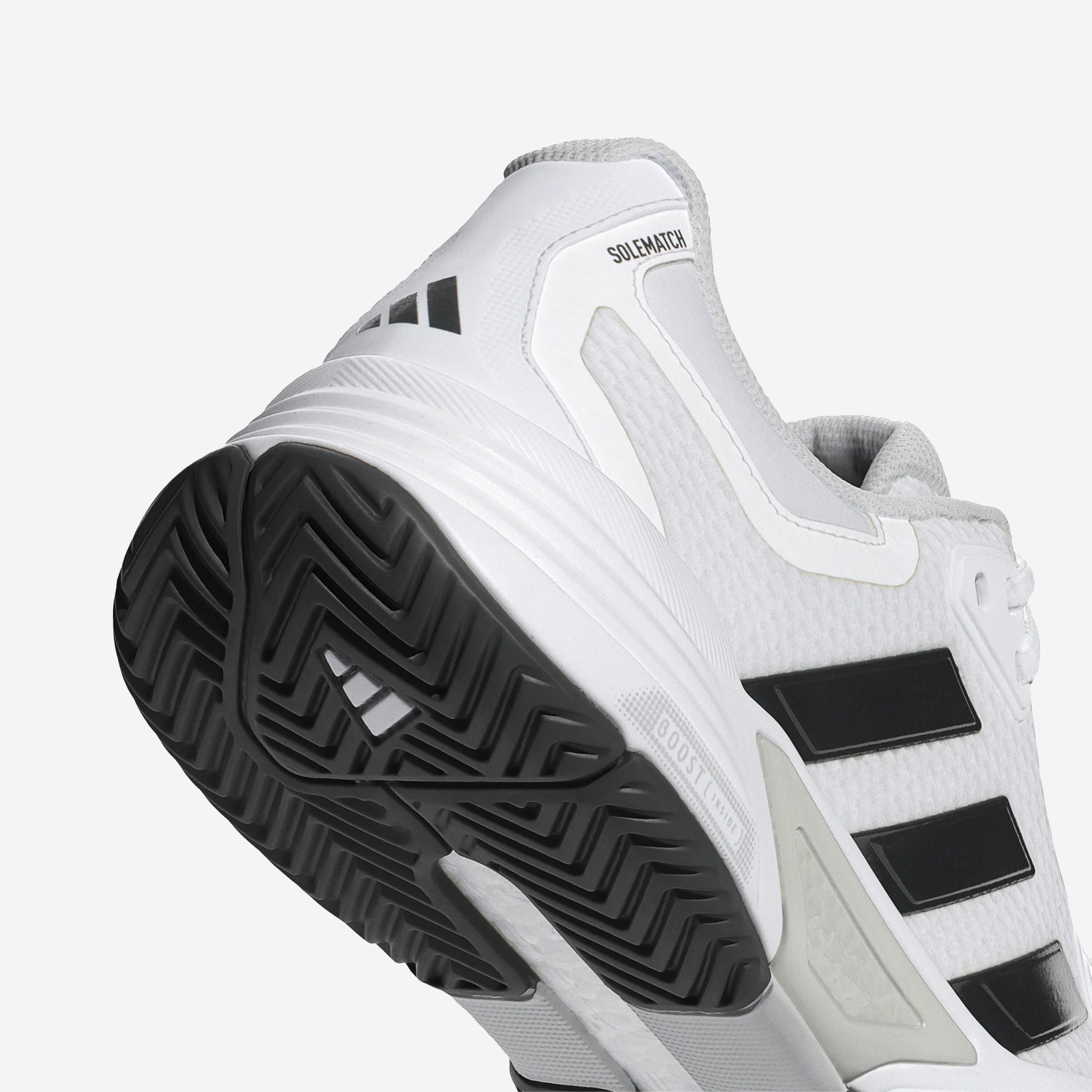 Herren Sandplatz Tennisschuh, Solematch Control Weiss Schwarz 6/7