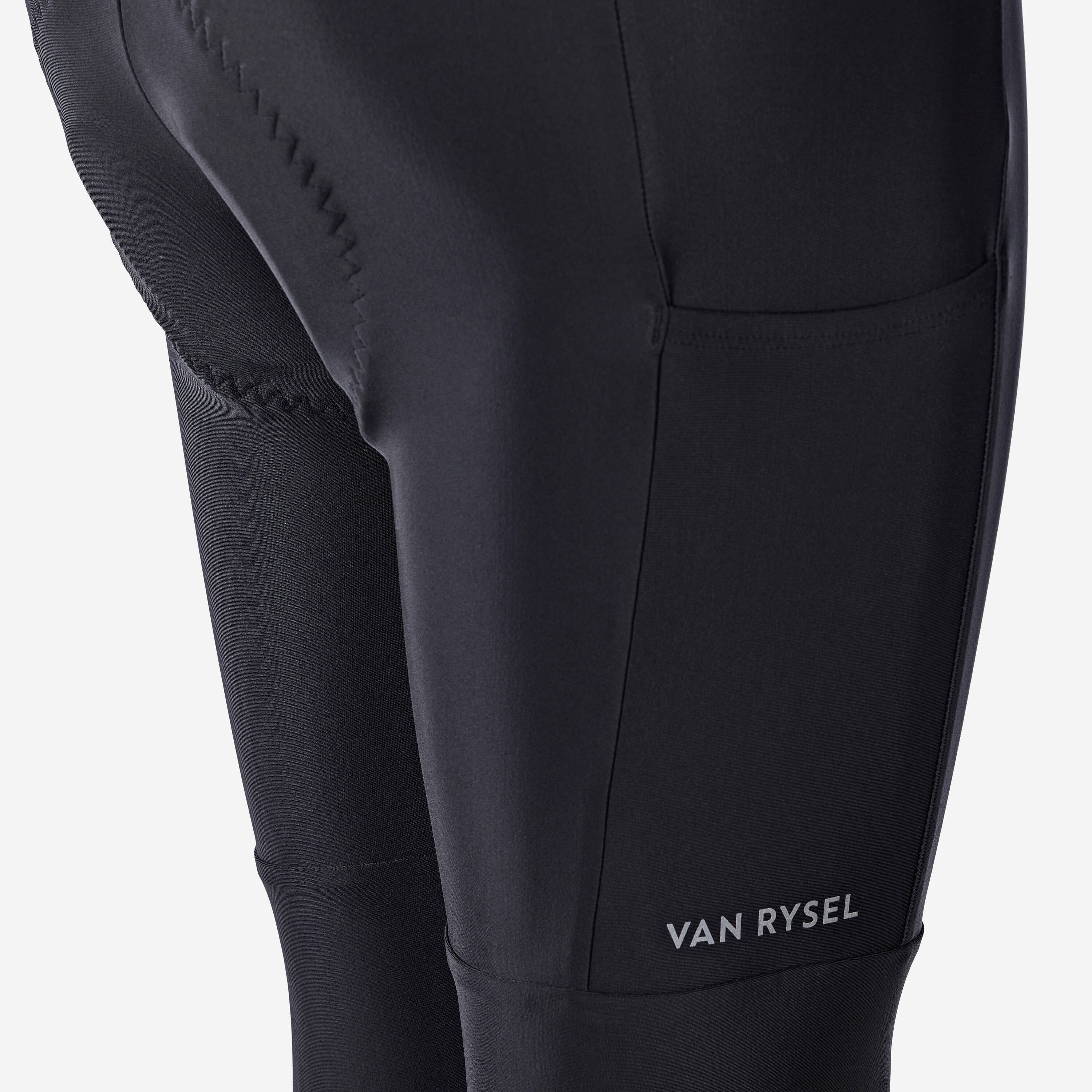 Women's road cycling capri, Discover black -  3