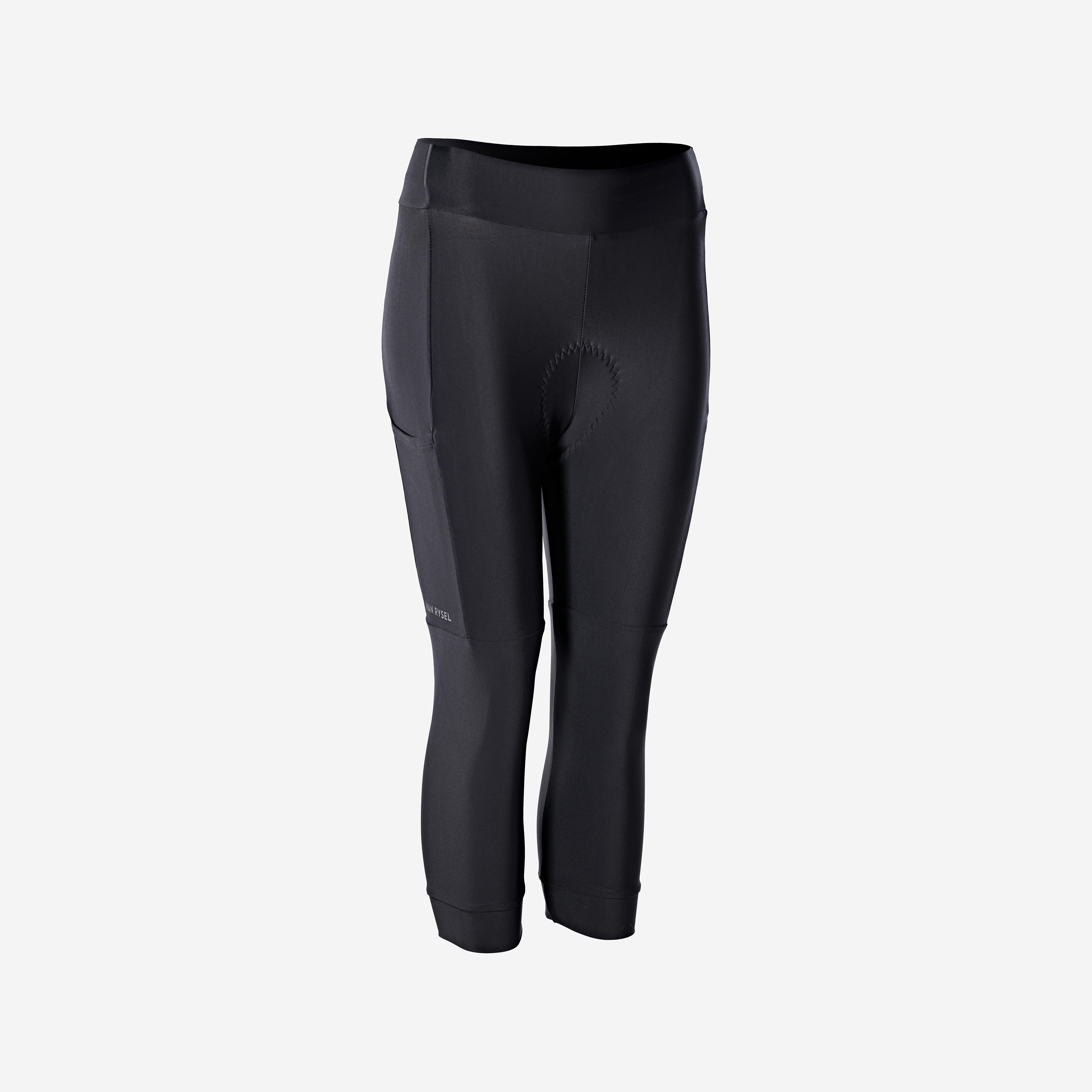 Decathlon UK VAN RYSEL Women's Road Cycling Capri, Discover Black | FREE Click & Collect at Stores and Asda. 365 Days return available.
