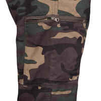 Pantalón De Caza Hombre Solognac Steppe 300 Camuflaje Militar Woodland Verde