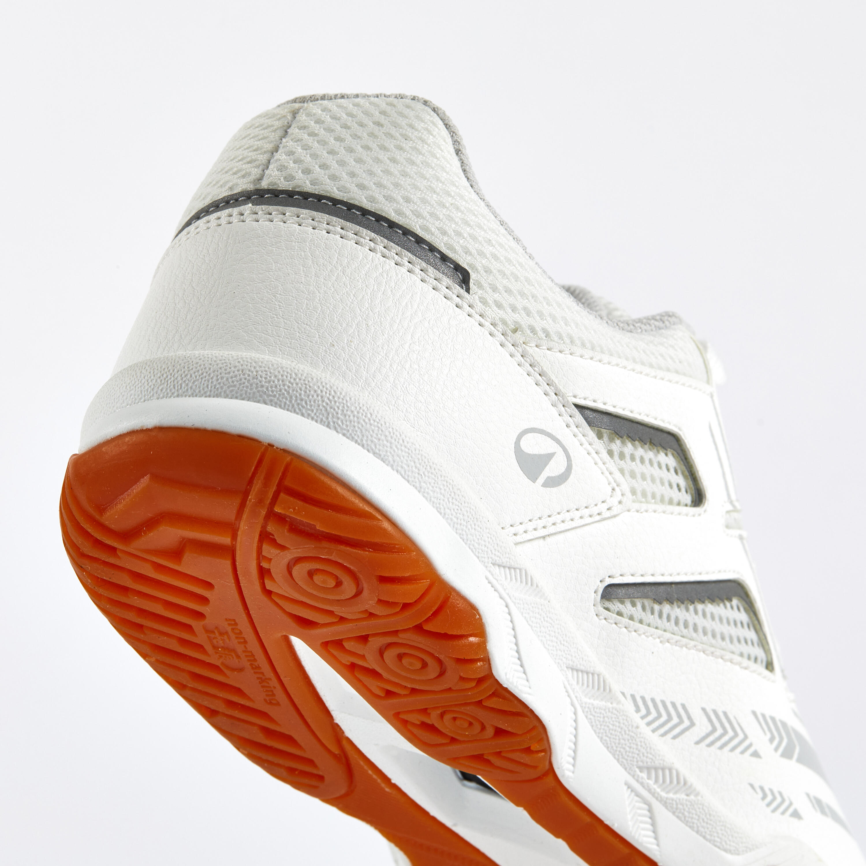 Zapatillas de ping-pong, TTS 530 Lite Blanco y Gris 3/8