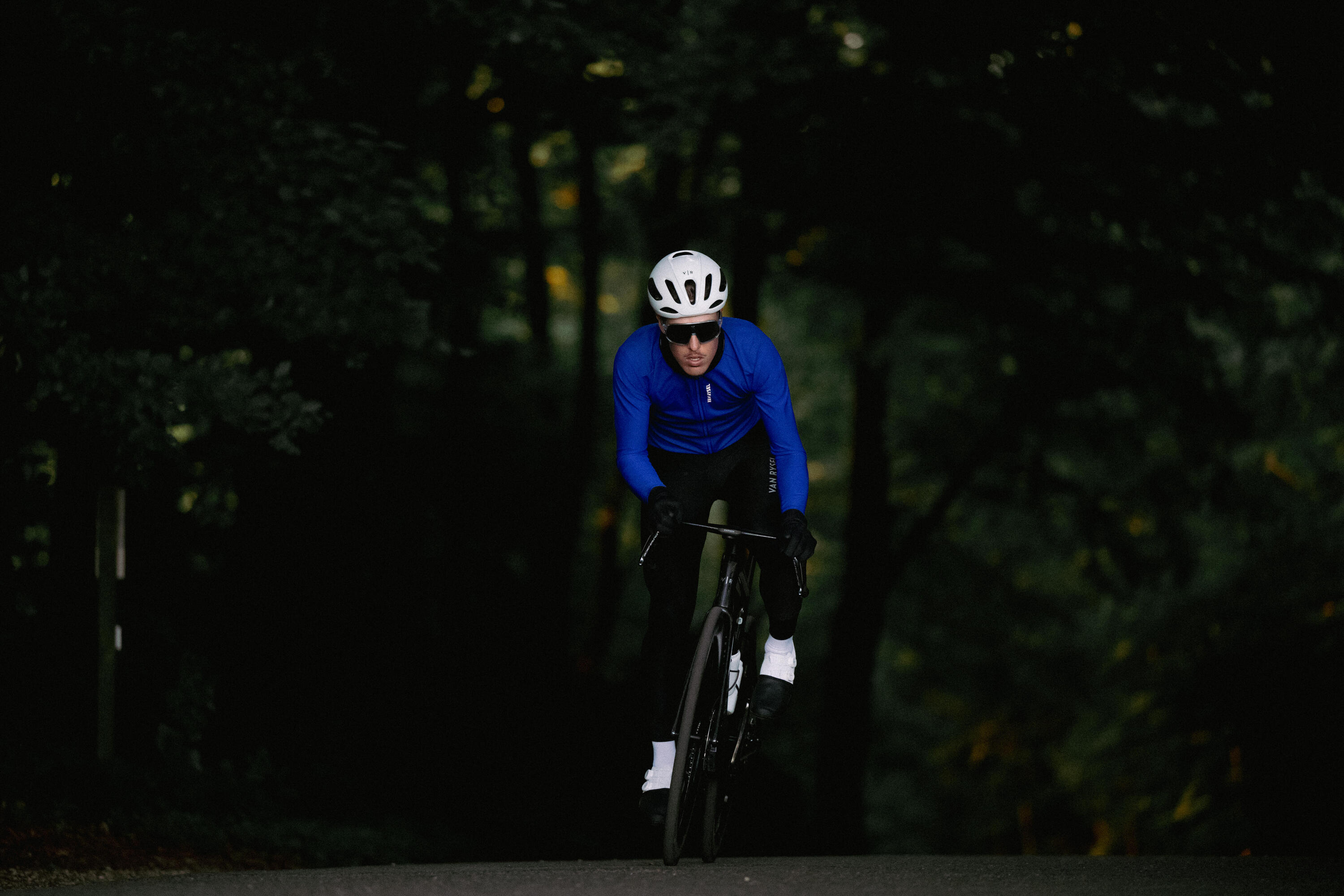 Veste de vélo de route hiver homme, RCR 2 bleu 14/15